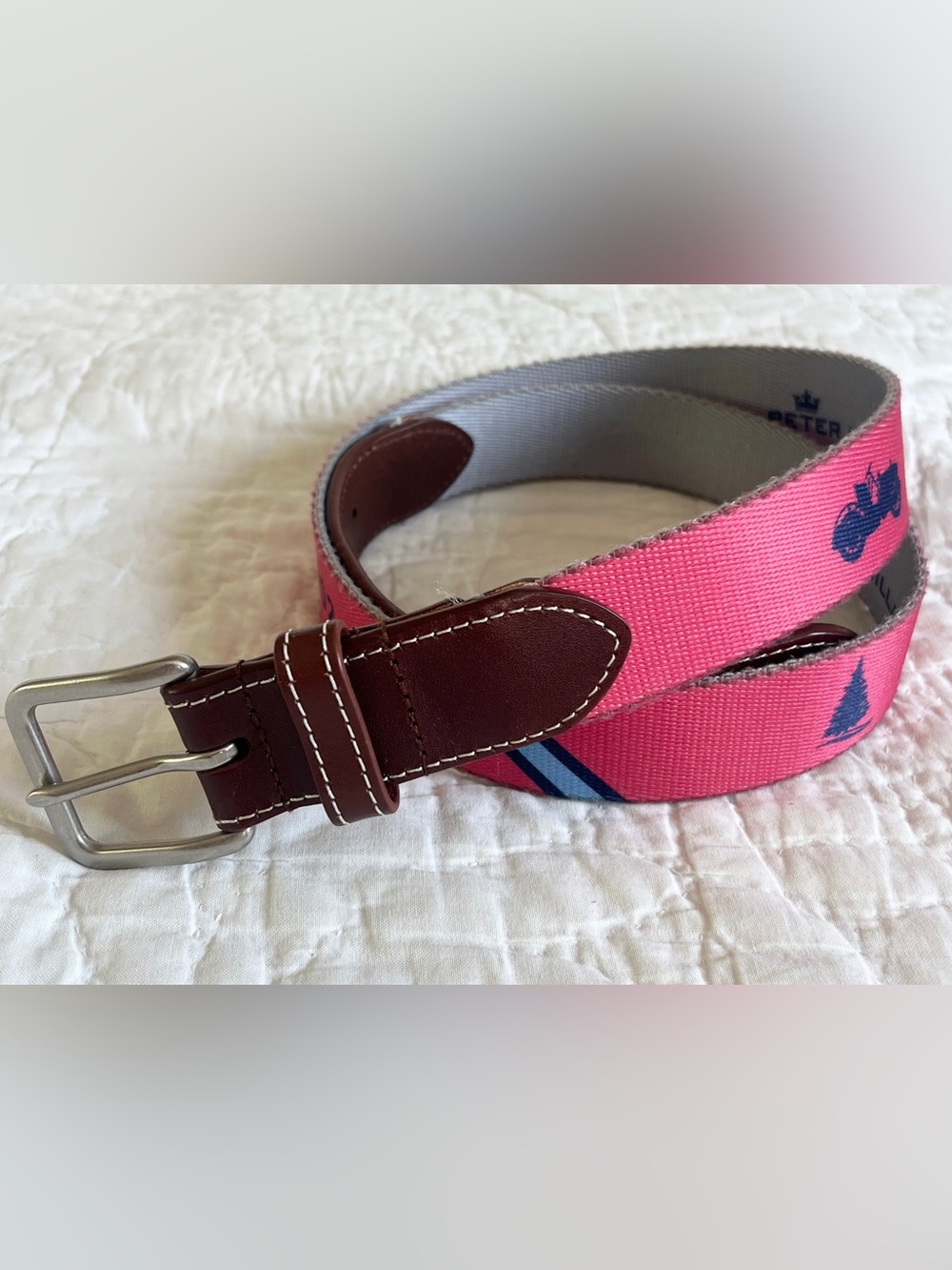Peter Millar Pine Lake Country Club Belt Automobile Club of Detroit Car Golf 36